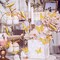 SAOROPEB 3D Butterfly Wall Decor 48 Pcs 4 Styles 3 Sizes, Gold Butterfly Decorations for Butterfly Birthday Decorations Butterfly Party Decorations Cake Decorations, Removable Wall Stickers Room Decor for Kids Nursery Classroom Wedding Decor (Gold)